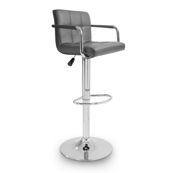 Scaun de bar cu cotieră - gri - AGA MR2010GREY-1