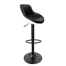 Bárszék AGA MR2000BW-Black - Fekete váz/ Fekete-fehér - 