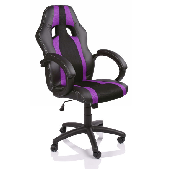 Irodai szék Tresko Racing Black RS-046 - fekete/lila