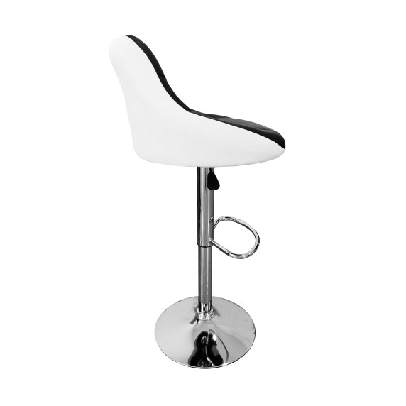 Bárszék AGA MR2000BW-Silver - Ezüst váz/Fekete-fehér