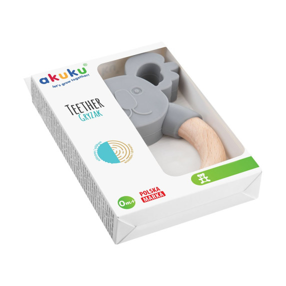 Jucărie dentiție bebe - koala - gri - Akuku