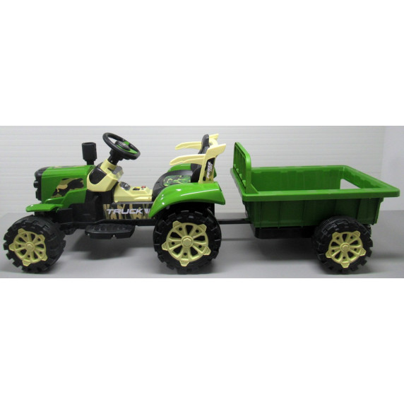 Elektromos traktor utánfutóval R-Sport C2- zöld