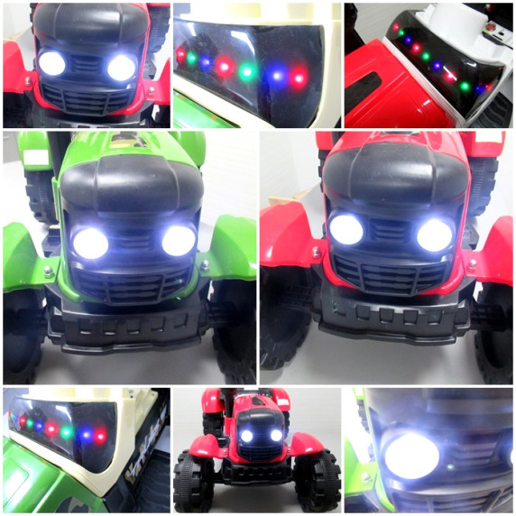 Elektromos traktor utánfutóval R-Sport C2- zöld
