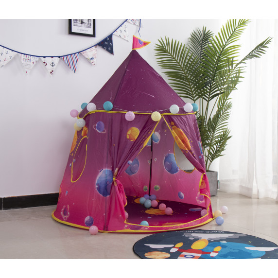 Detský hrací stan Vesmír Aga4Kids MR7008PINK - ružový