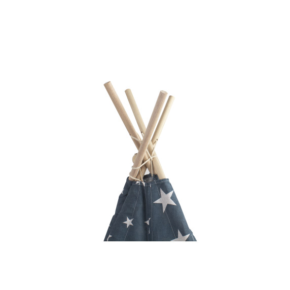 Detský indiánsky stan Hviezdy Teepee Aga4Kids MR7003 - tmavomodrý