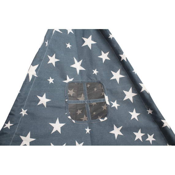 Detský indiánsky stan Hviezdy Teepee Aga4Kids MR7003 - tmavomodrý