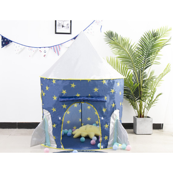 Cort de joacă pentru copii - Aga4Kids - rachetă - albastru