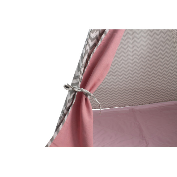 Detský indiánsky stan Teepee Aga4Kids MR7005 - šivo/ružový