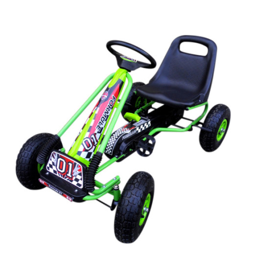 Pedálos Gokart gumi kerekekkel R-Sport G1 - zöld