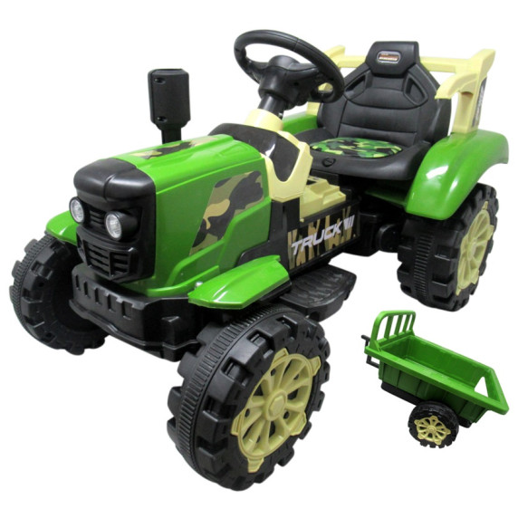 Elektromos traktor utánfutóval R-Sport C2- zöld