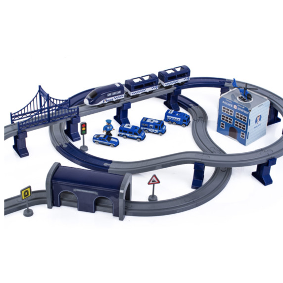 Set cale ferată din plastic - Aga4Kids MR6048 POLICE 
