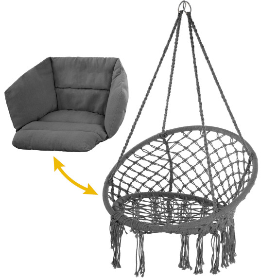 Függőszék rojtokkal AGA MR4510DG - sötétszürke