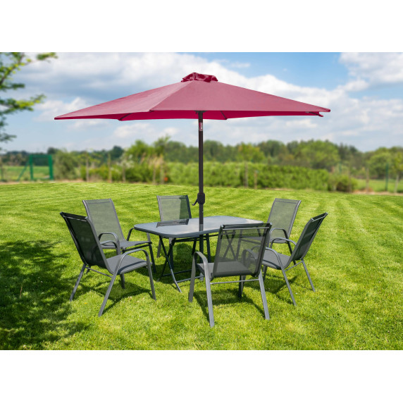 Umbrelă soare - 250 cm - roșu - Linder Exclusiv KNICK