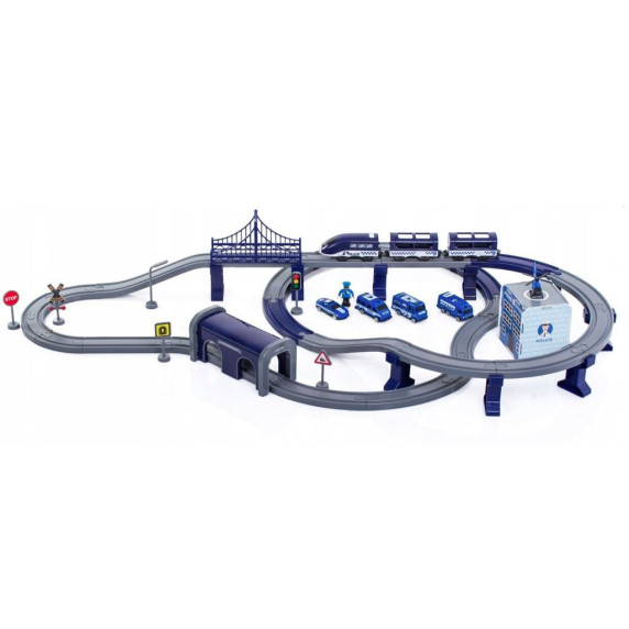 Set cale ferată din plastic - Aga4Kids MR6048 POLICE 