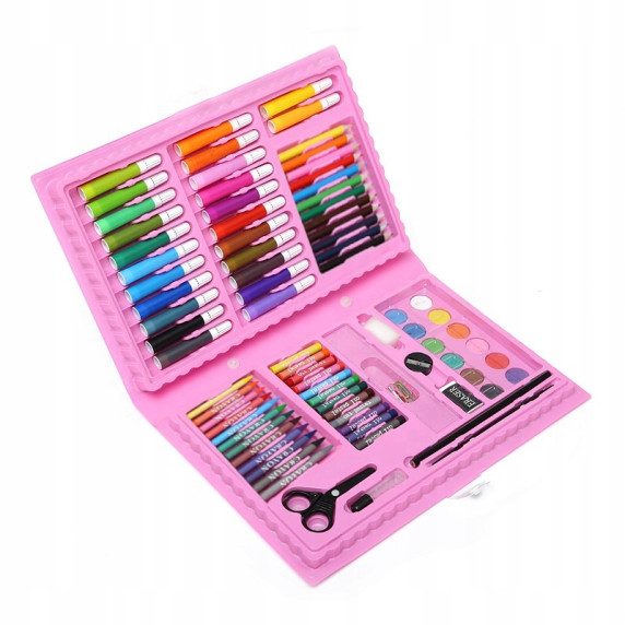 Set de artă creativă 86 buc - Aga4Kids - roz