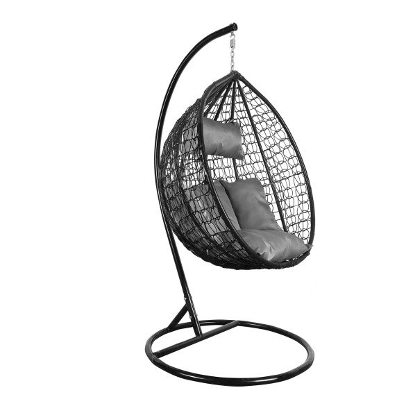 Fotoliu suspendat - Aga ORTA MR4200B-LG - Negru/Gri
