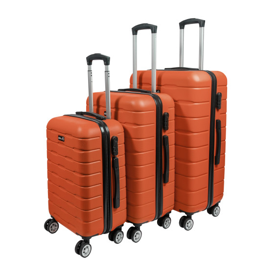 Bőrönd szett AGA Travel MR4658-Dark Orange - narancssárga