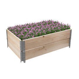 Povišena gredica za cvijeće 120 x 80 x 40 cm AGA 2X120x80x20 cm - 