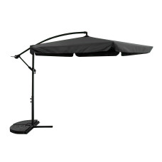 Umbrelă de grădină Aga, consolă, 300 cm, gri închis - 