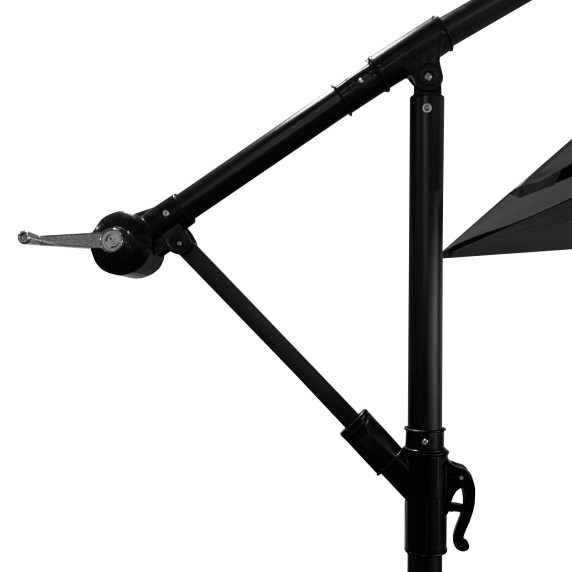 Umbrelă de grădină Aga, consolă, 300 cm, gri închis