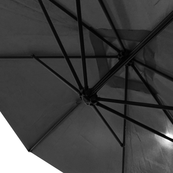 Umbrelă de grădină Aga, consolă, 300 cm, gri închis