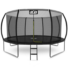 Trambulină cu diametrul de 430 cm, plasă de siguranță interioară și scară - Aga SPORT EXCLUSIVE MRPU1014BLACK - negru - 