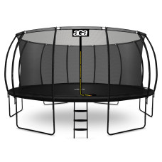 Trambulină cu diametrul de  500 cm, cu plasă de siguranță interioară și scară - Aga SPORT EXCLUSIVE MRPU1016BLACK - negru - 