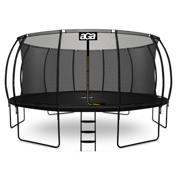 Trambulin belső védőhálóval létrával 500 cm Aga SPORT EXCLUSIVE MRPU1016BLACK - fekete