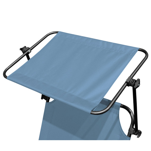 Záhradné polohovacie lehátko so strieškou AGA MR4254-LightBlue - svetlomodré