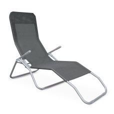 Záhradné lehátko AGA SIESTA MR4250-Light Grey - svetlosivé - 