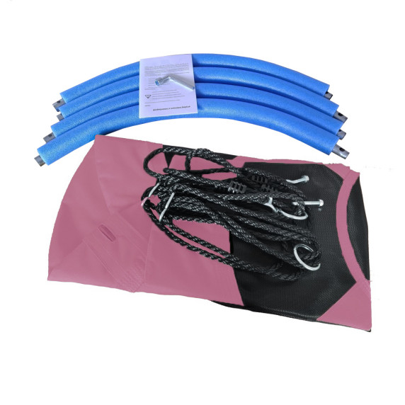 Závesný hojdací kruh 90 cm s vlajkami + sada na zavesenie AGA MR1190FlagP+MR1120-1 - ružový