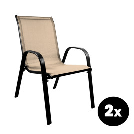 Kerti szék 2 darab AGA MR4400BE-2 - Bézs - 