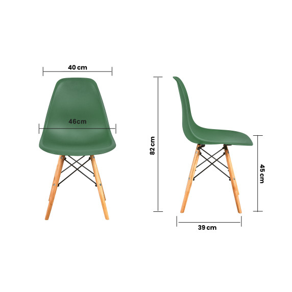 Scaun sufragerie - verde - AGA MRWCH-1Green