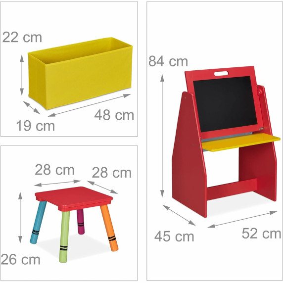 Színes rajzasztal székkel AGA MR2106