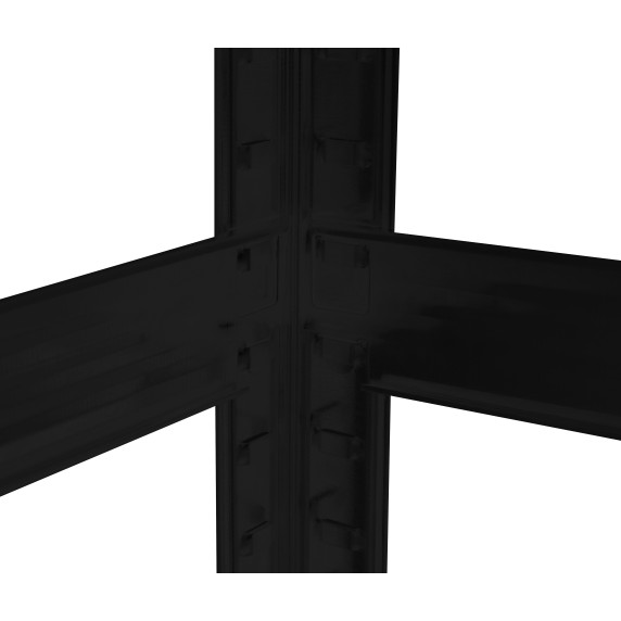 2x Kovový regál 180 x 90 x 40 cm 5 políc AGA - MR4600-2 čierny
