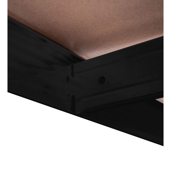 2x Kovový regál 180 x 90 x 40 cm 5 políc AGA - MR4600-2 čierny