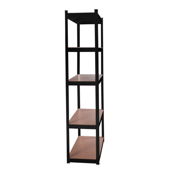2x Kovový regál 180 x 90 x 40 cm 5 políc AGA - MR4600-2 čierny
