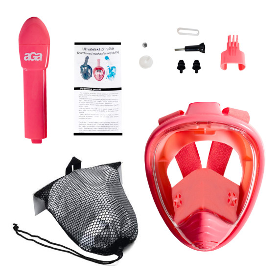 Teljes arcos búvármaszk Snorkeling XS AGA DS1111PI - Piros