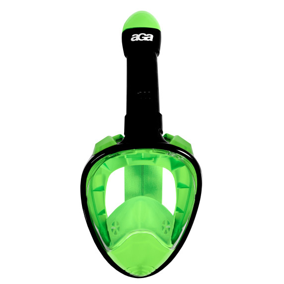 Teljes arcos búvármaszk Snorkeling S/M AGA DS1121LGR-BL - Fekete/zöld (lemongreen)