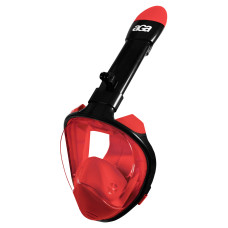 Teljes arcos búvármaszk Snorkeling S/M AGA DS1121R-BL - Fekete/piros - 