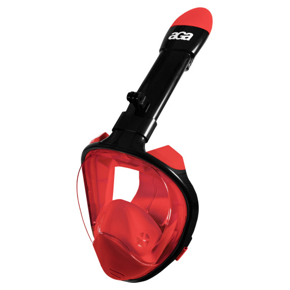 Teljes arcos búvármaszk snorkeling L/XL AGA DS1113R-BL - Fekete/piros