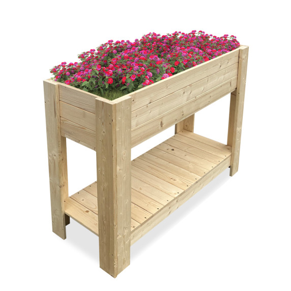 Pat înălțat pentru flori și plante - 120x100x39 cm - AGA