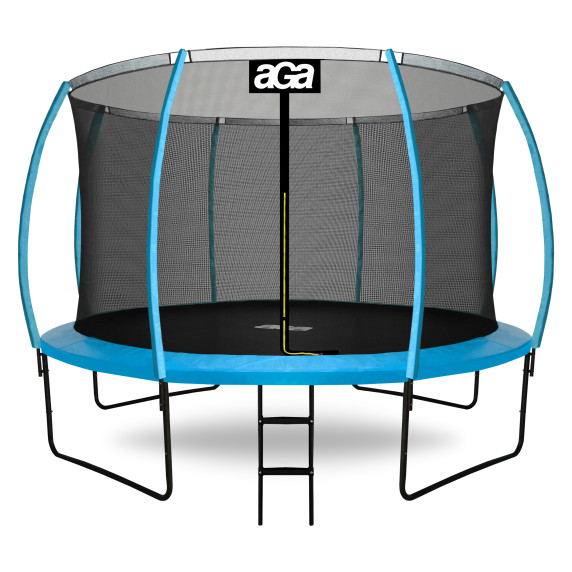 Trambulin belső védőhálóval létrával 430 cm Aga SPORT EXCLUSIVE MRPU1014LB - Világoskék