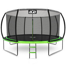 Trambulină cu diametrul de 430 cm, plasă de siguranță interioară și scară -  Aga SPORT EXCLUSIVE MRPU1014LG - verde deschis - 