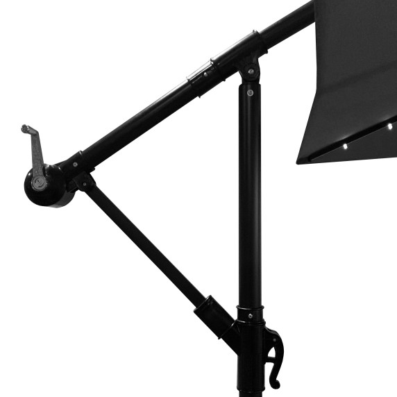 Záhradný slnečník s LED osvetlením 300 cm AGA MR2024-Dark Grey - tmavosivý