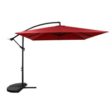 Záhradný slnečník 250 cm AGA MR2048-RED - červený - 