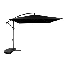 Záhradný slnečník 250 cm AGA MR2048-BLACK - čierny - 