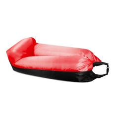 Felfújható ágy LAZY BAG 230x70 cm AGA DS442-RED - Fekete/Piros - 