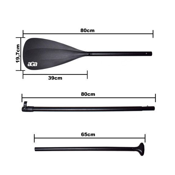 Placă Paddleboard/SUP - AGA DS2202 320 x 81x15 cm - galben