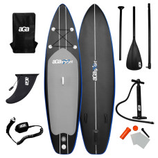 Placă Paddleboard/SUP - AGA DS2204 320 x 81 x 15 cm - negru - 